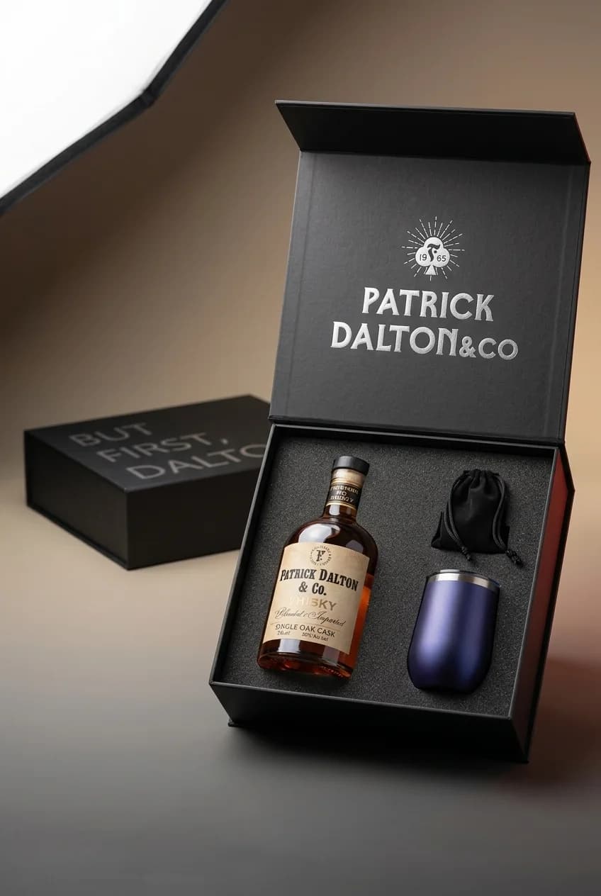 Set corporativo premium presentado dentro de un empaque personalizado